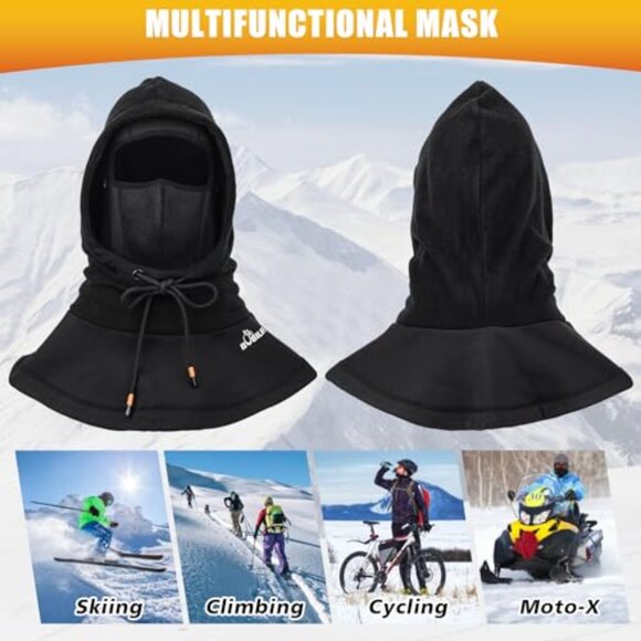 Double Thickened Fleece Balaclava Full Face Mask Winter Ski Cycling main image 5